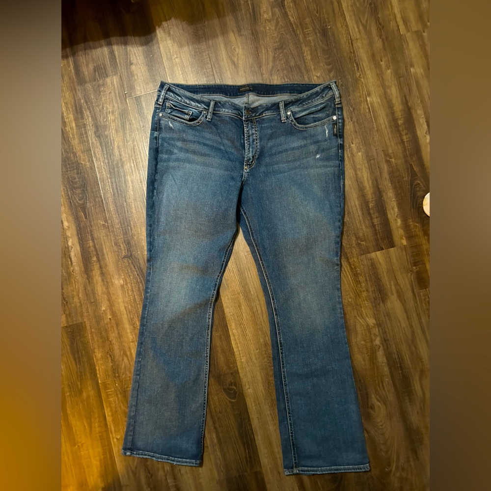 ♥️Silver Jeans Womens♥️ 24 Boot Boyfriend Medium Wash Stretch Size 24 L35